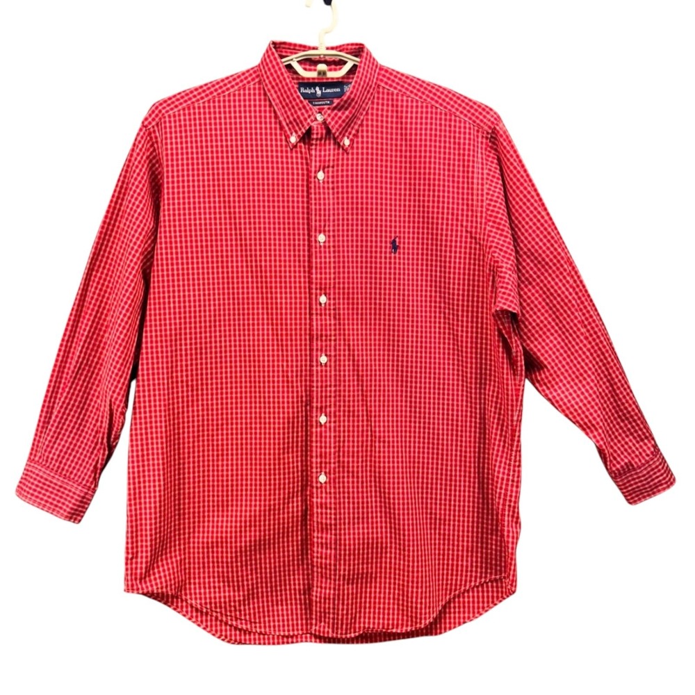 Ralph Lauren Button Down Shirt Red 16.5 32 Or 33‎